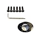 AutoE 1 Set Black Taper Steering Wheel Screw Bolts For Nardi Personal OMP For Momo (Black Flat)