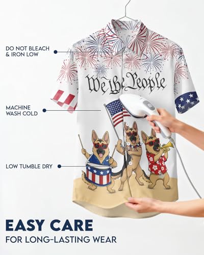 Image of 99TIMORO Fathers Funny Mens Hawaiian Shirt, Movie Button Down Short Sleeve Top, Father Day Summer Gifts