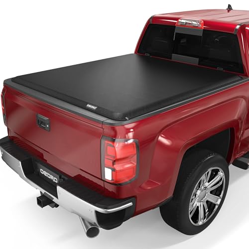 Image of oEdRo Soft Roll Up Tonneau Cover for 2014-2018 Chevy Silverado 1500 5.8ft