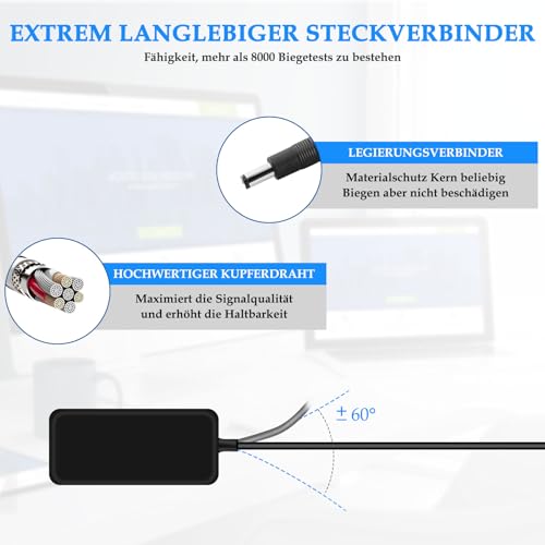Ladegerät für Bosch Garden Bosch Akkuschrauber EasyDrill 12 Ersetzen Sie das Original 1600A01P1P Ladekable Netzteil 1,8 m Kabellänge