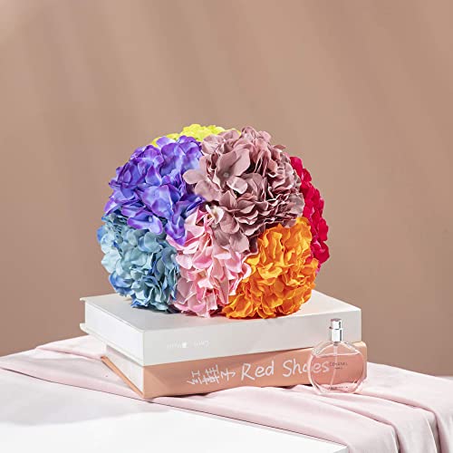 H.flolavida Dusty Rose Hydrangea Silk Fake Flowers Heads With Stems, Artificial Flowers For Decoration Wedding Home Party Shop Baby Shower,Room Decor For Bedroom Aesthetic, Pack Of 10… #TOP6