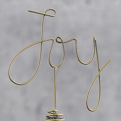 Ginger Ray Gold Metal Joy Decoration Christmas Tree Topper Decorative Accessory, 21cm (H) x 16.3cm (W) - Image 2