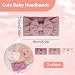 hoyuwak 3 PCS Baby Bow Headbands Handmade Nylon Bow Hairbands Soft High Stretchy Hair Accessories for Infant Baby Girls