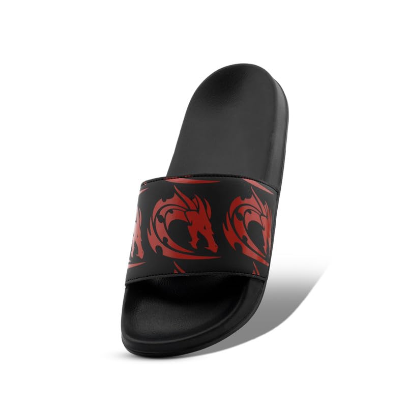 Image of ARVAN Mens Abstract Print EVA Sliders | Lightweight Slip-On Slippers with Cushioned Sole | Casual Open-Toe Slides
