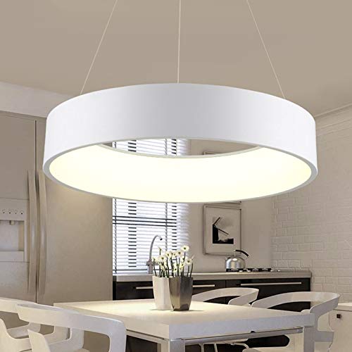 Lustre rond à suspension pour salon et bureau au design creux