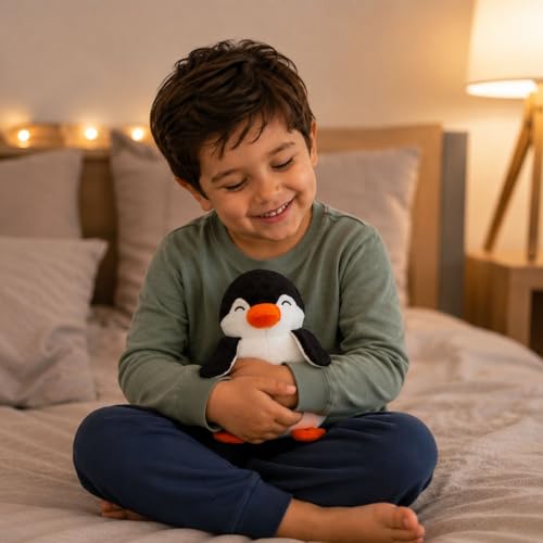 Image of Black Penguin 18cm | Ultra Soft Plush Stuffed Toy | Cute Hugging Pillow | Gift for Kids Boys Girls