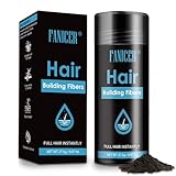 Faser-Haarpulver, Streuhaar für volleres Haar in Sekunden, Haarfasern zur Haarverdichtung, Schütthaar bei Haarausfall Unsichtbar ansatzpuder für Frauen Männer, Schwarz