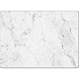 4 Cala Home Premium Hardboard Placemats Table Mats, White Marble