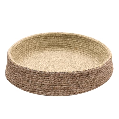 ANDRESLAD Warmes Rundes Haustierbett aus Natürlichem Rattan...