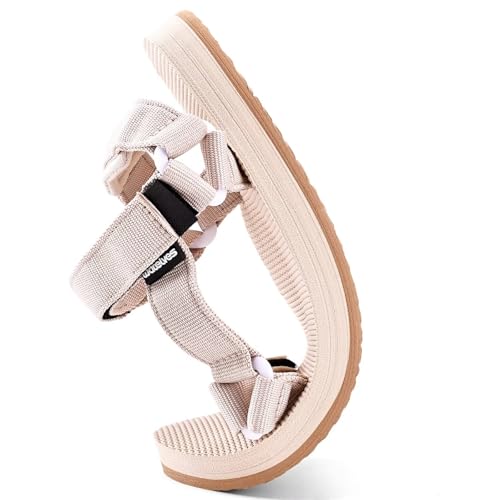 Image of WateLves Womens-Sport-Sandals Hiking Sandals with-Arch-Support Webbing-Outdoor-Beach-Water-Sandals for Travel-Walking-Trekking-Camping