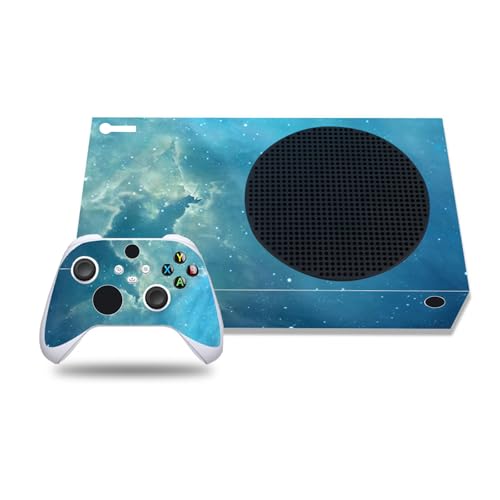 Protector vinilo Xbox Series S evita manchas pegatinas mandos azul 2