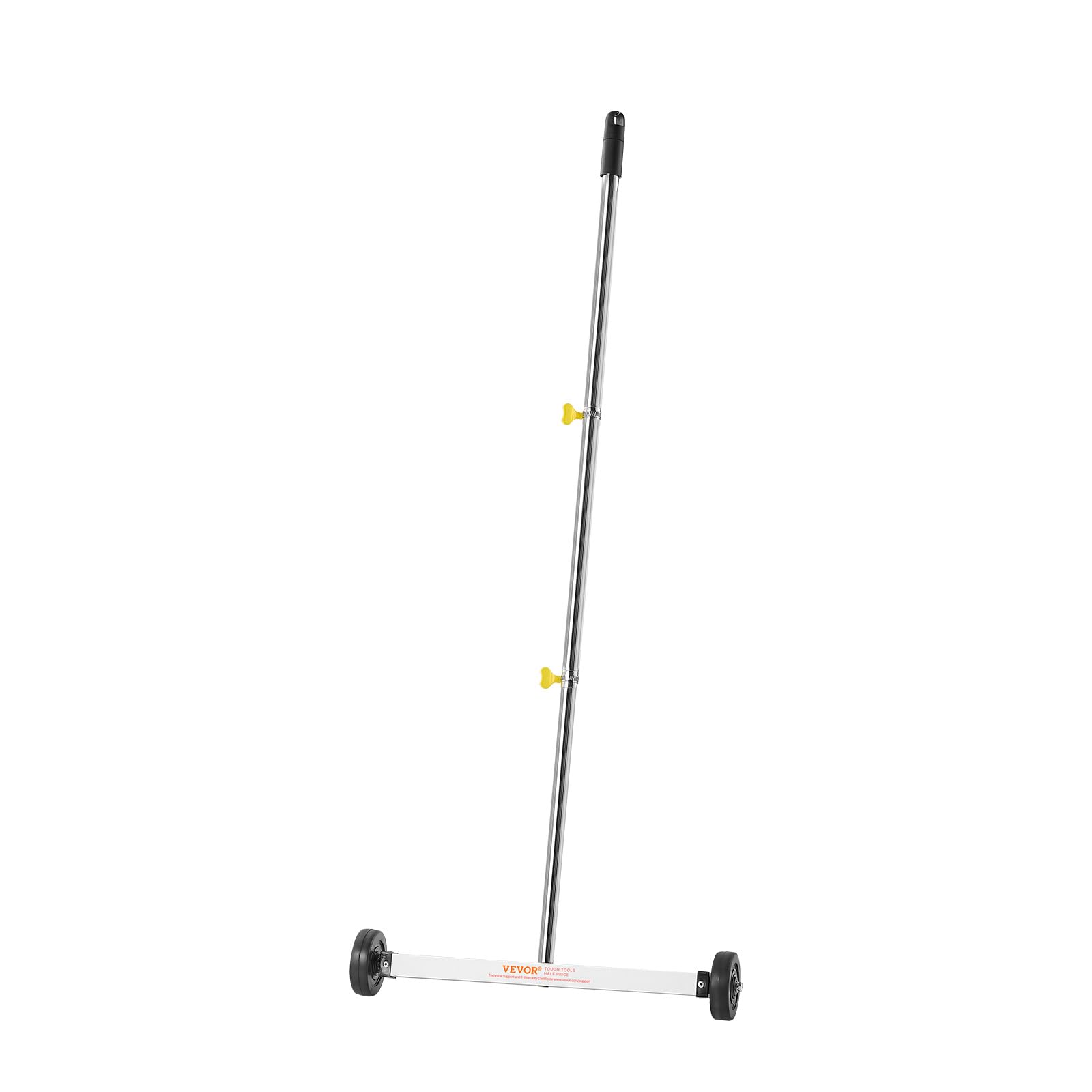 VEVOR Escoba Magnética con Ruedas, Capacidad de Carga de 4,5 kg, Mango Ajustable, para Recoger Clavos y Tornillos, Limpieza para Sitios de Construcción, Fábricas y Almacenes, 445 x 75 x 1040 mm