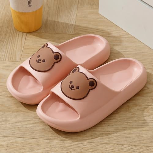 Cute Bear Slippers for Women Summer Feeling Soft Platform Non-Slip Sandals Antislip Indoor Outdoor Slippers Kawaii Gifts for Women Men2