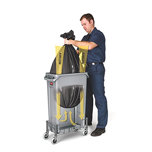 Rubbermaid Commercial Products FG354060GRAY Slim Jim Plastic Rectangular Trash/Garbage Can thumb #6