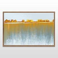 Framed Canvas Wall Art Abstract Ocean Seascape Canvas Prints Home Artwork Decoration for Living Room,Bedroom - 16x24 inches