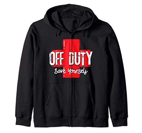 Off Duty Swimming Guard, Save Yourself, Funny Life Saving Sudadera con Capucha