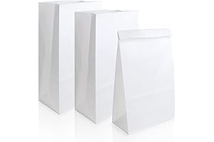 BadenBach Large White Lunch Bags, 50-Pack