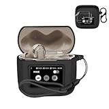 For JBL TOUR PRO 3 用 ケース カバー + 2枚フィルム【NOUKAJU】 ワイヤレス イヤーホン シリコン 保護ケース (カラビナ付き+ストラップ付き ) 落下防止 キズ防止 耐衝撃 装着充電可能 防水 防塵 (ブラック)