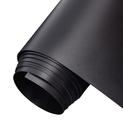 BENECREAT Rollo Vinilo PVC Negro 183x30cm, Láminas de Vinilo de