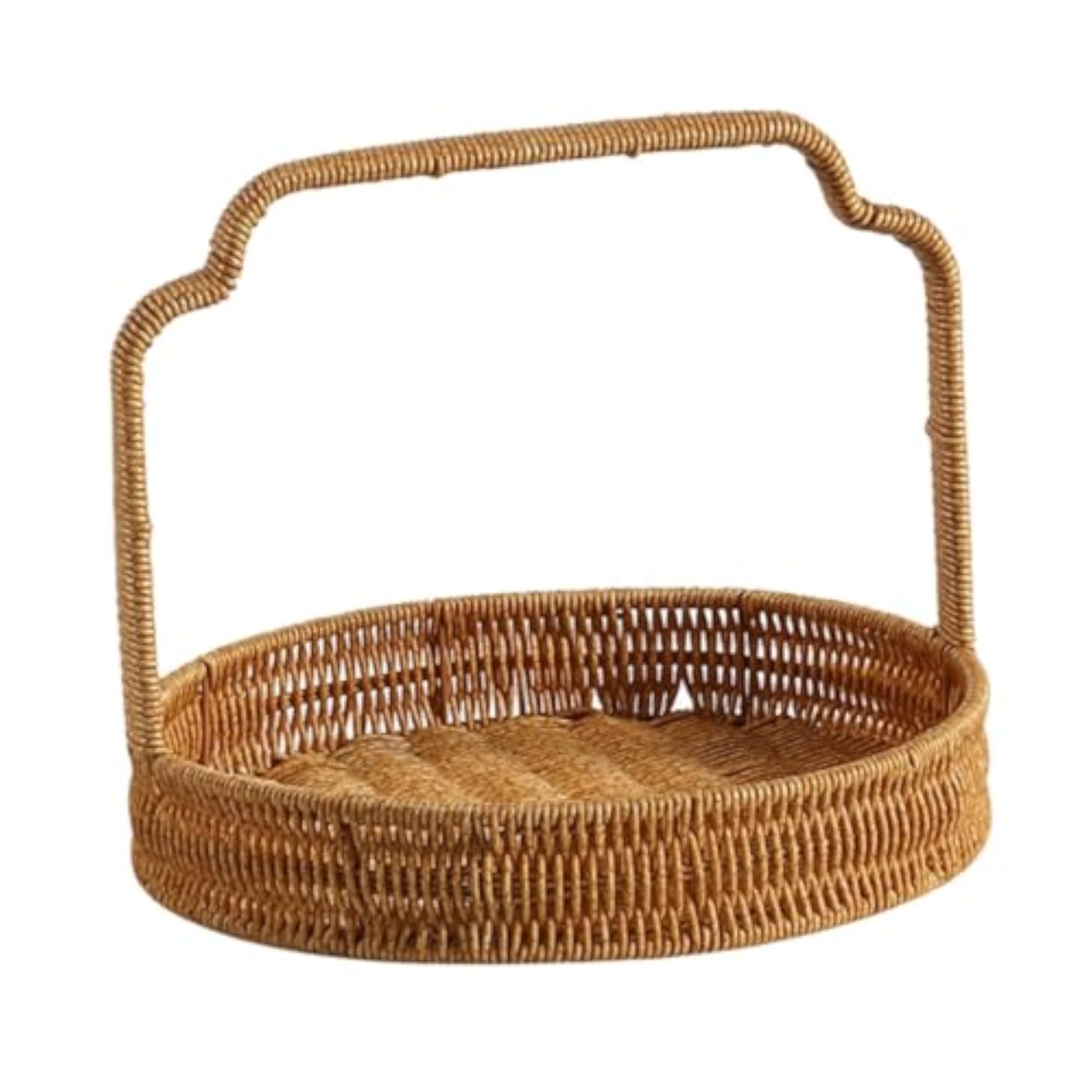 Imitation Rattan Woven Fruit Bread Basket Serving Tray