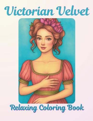 Victorian Velvet Relaxing Coloring Book: A Regencycore Coloring Escape with Gowns, Flowers & Peaceful Victorian Beauty
