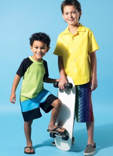McCall\'s Patterns M6548 Children\'s/Boys\' Shirt, Top and Shorts, Size CHJ (7-8-10-12-14)