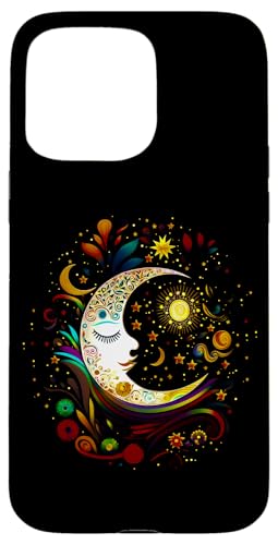 Galaxy Night Sky Moon Lunar Stars Sun Love X}zP[X iPhone 15 Pro Max p