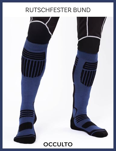 Occulto Herren Skisocken 2er Pack, 4er Pack (Modell: Felix) 2 Paar Blau Anthrazit 43-46