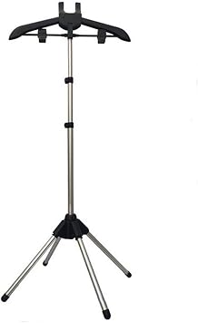 Iron Steam Stand; Foldable Garment Clothes Drying Rack; Handheld Garment Steamer Rack; Height Adjustable Standing Garment Hanger; Steam Ironing Machine Accessories Bracket Black