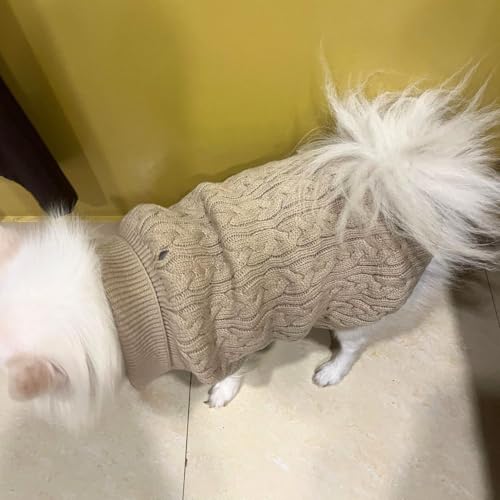 Image of Lulala Dog Sweater for Winter | Warm Knitted Woolen Sweater for Small & Medium Dogs | Cozy Cable Knit Pullover for Pets | Soft & Stretchable Winter Dog Clothes