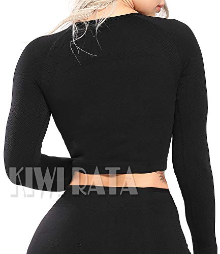 Image of KIWI RATA Women's High Waist Workout Compression Seamless Fitness Yoga Leggings Butt Lift Active Tights Stretch Pants