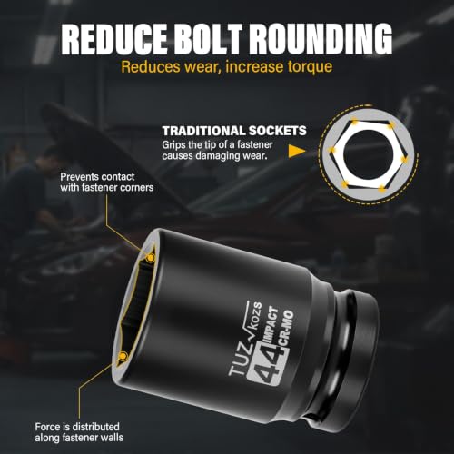 Image of 1 Inch Drive 44mm Deep Metric 6 Point CR-MO Impact Socket