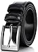 Marino’s Men Genuine Leather Dress Belt with Single Prong Buckle - Black - 48