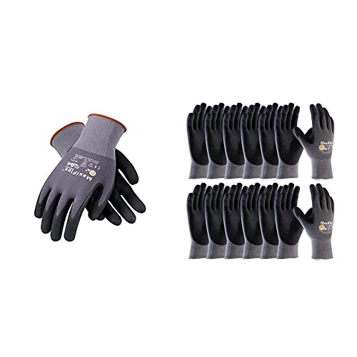 Guantes De Nailon MaxiFlex 34-874 PIP – 6 Pares, Sin Costuras, Tallas XSM A XLG