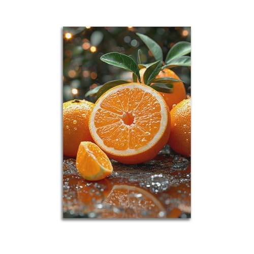 Poster mural fruits orange ZHOUKEG - Tableau suspendu moderne 60x90cm
