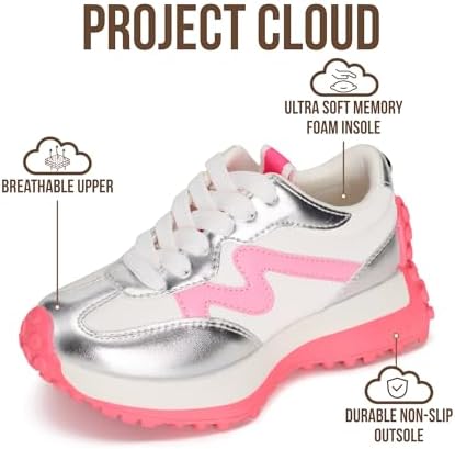 Project Cloud Girls Sneakers & Kids Shoes with Memory Foam (PnkCom,2) — view 2