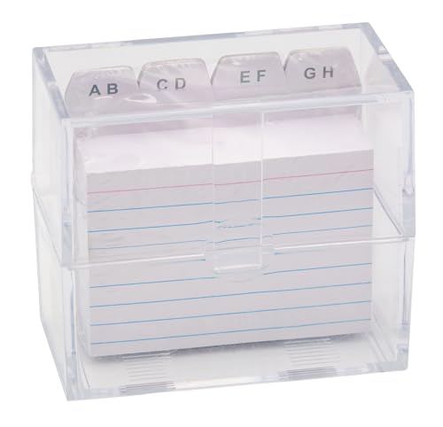 TSI Karteikasten DIN A8 gefüllt mit 100 linierten Karteikarten, inklusive Register A-Z, Art. Nr. 65980