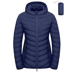 Little Donkey Andy Women’s Lightweight Packable Puffer Jacket Hooded Quilted Windproof Warm Insulation Winter Coat