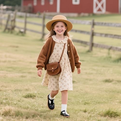 Image of GINFIVE Toddler Girls Dress Shoes Little Kids Flats School Mary Janes Shoes