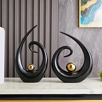 抽象　木製　オブジェ Amazon.co.jp: JAnjiaLxY 2個セット オブジェ 置物 新居祝い