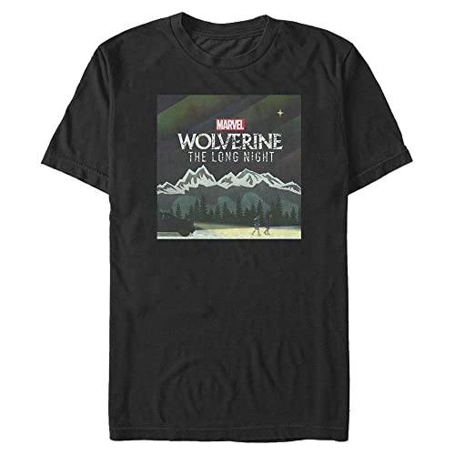 T-shirt Marvel noir à manches courtes avec coupe carrée classique taille 3XL