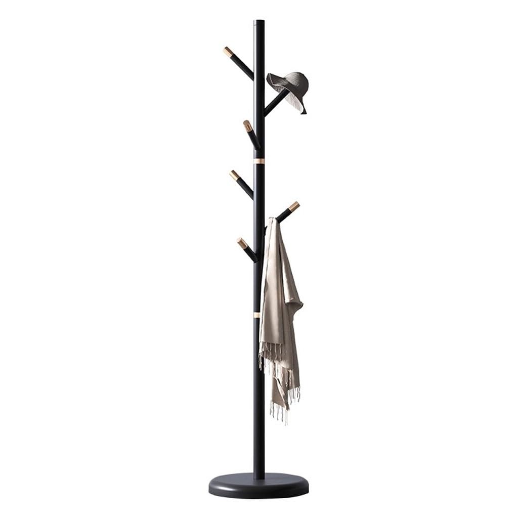 AHGFTYRDT Coat Rack Freestanding Home Modern Bedroom Hanger Simple Solid Wood Vertical Coat Rack Hall Tree