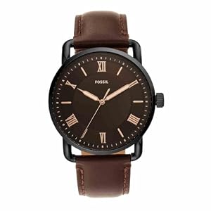 Fossil Copeland Watch for Men, Quartz Three-Hand Movement with Leather Strap