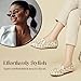 XRKJ Loafers for Women Comfortable Slip On Flats with Memory Foam Insole for Daily Wearing (Beige Grid 8.5)