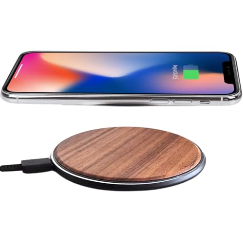 GARCIX 15W Wooden Wireless Charger | Stylish Design Qi Wireless Charger Station | USB Type C Cable...