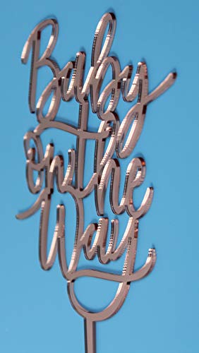 Starsgarden Rose Gold Baby On The Way Cake Topper He Or She What Will It Bee Cake Topper Boy And Girl Baby Shower Party Supplies Decor Gender Reveal Party Decoration #TOP3