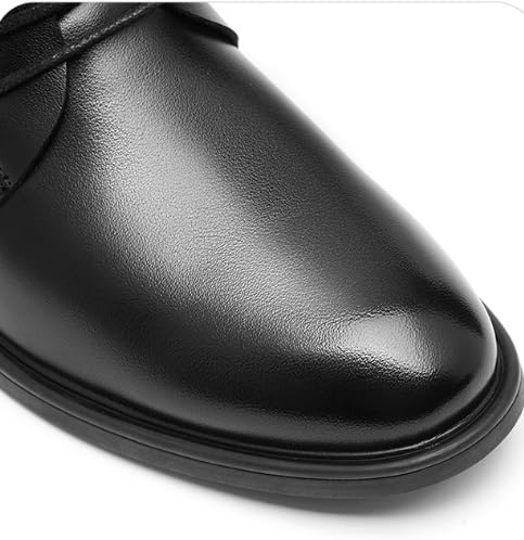 Black Dress Shoes Men Elegant Drawstring Solid Color Party Dressy Sneakers Work Business Lightweight Footwear2