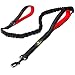 Upgraded Retractable Dog Leash dual Handles - Shock Absorbing Reflective Strong Bungee Lead Soft Padded 2 Handles for Traffic Safety Control Training, 5 to 7 Feet, Perfect for Medium to Large Dogs