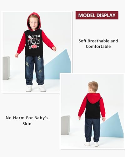 NZRVAWS Baby Boy Clothes Toddler Boy Outfit 2 3 4T 6 12 18 24 Month Fall Winter Hoodie Ripped Jeans Clothing3