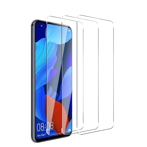 YYAWWNE 【3 Pièces】 Verre Trempé pour HuaWei nova 5T, Protection D'écran, Film Protection Écran, Dureté 9H Glass, Transparent HD, Sans Bulles d'air, Ultra Résistant, Anti Rayures, Compatible Coque.